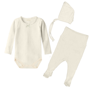 Baby Neutral 3 Piece Set | Keepsake Pointelle | SS26 | Milk Denmark