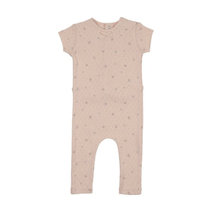 Baby Girl Romper | Pointelle with Flowers | Cloud Pink | Bee and Dee | SS26