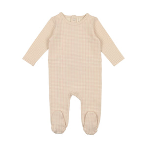 Baby Girl Footie + Hat | Printed | Blush Check | Lil Legs | AW23