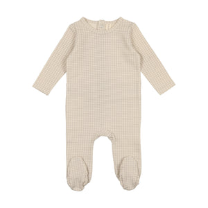 Baby Boy Footie + Hat | Printed | Mist Check | Lil Legs | AW23