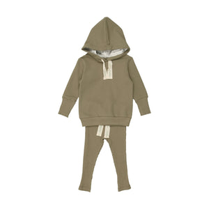Baby Boy 2 Piece Outfit | Proud in Print Ensemble | Olive Green | Mon Tresor | AW23