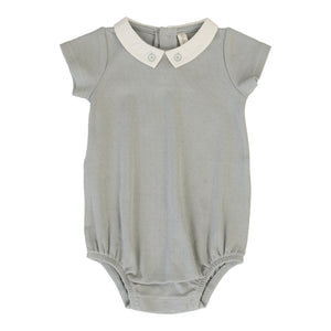 Baby Boy Romper | Sweetheart Collar | Light Blue | Lil Legs | SS26