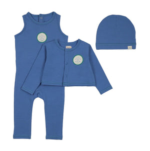 Baby Boy Footie + Cardigan Set | Fresh Blue | Lil Legs | SS26