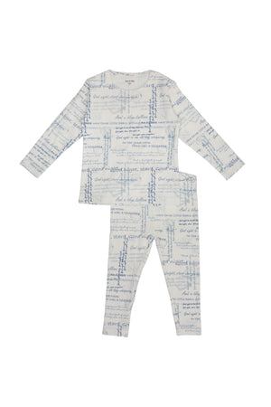 Baby Boy Lounge Set | Script Print Collection | Boys Print | Bee and Dee