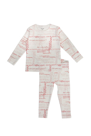 Baby Girl Lounge Set | Script Print Collection | Girls Print | Bee and Dee
