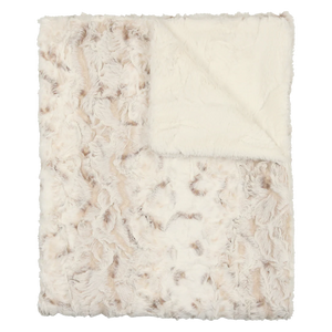 Baby Boy Blanket | Lux Fur |  Speckled Beige & Natural | Peluche
