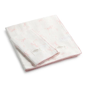 Baby Swaddle & Burp Cloth Set | Lafayette Pink Lace | Petite Belle