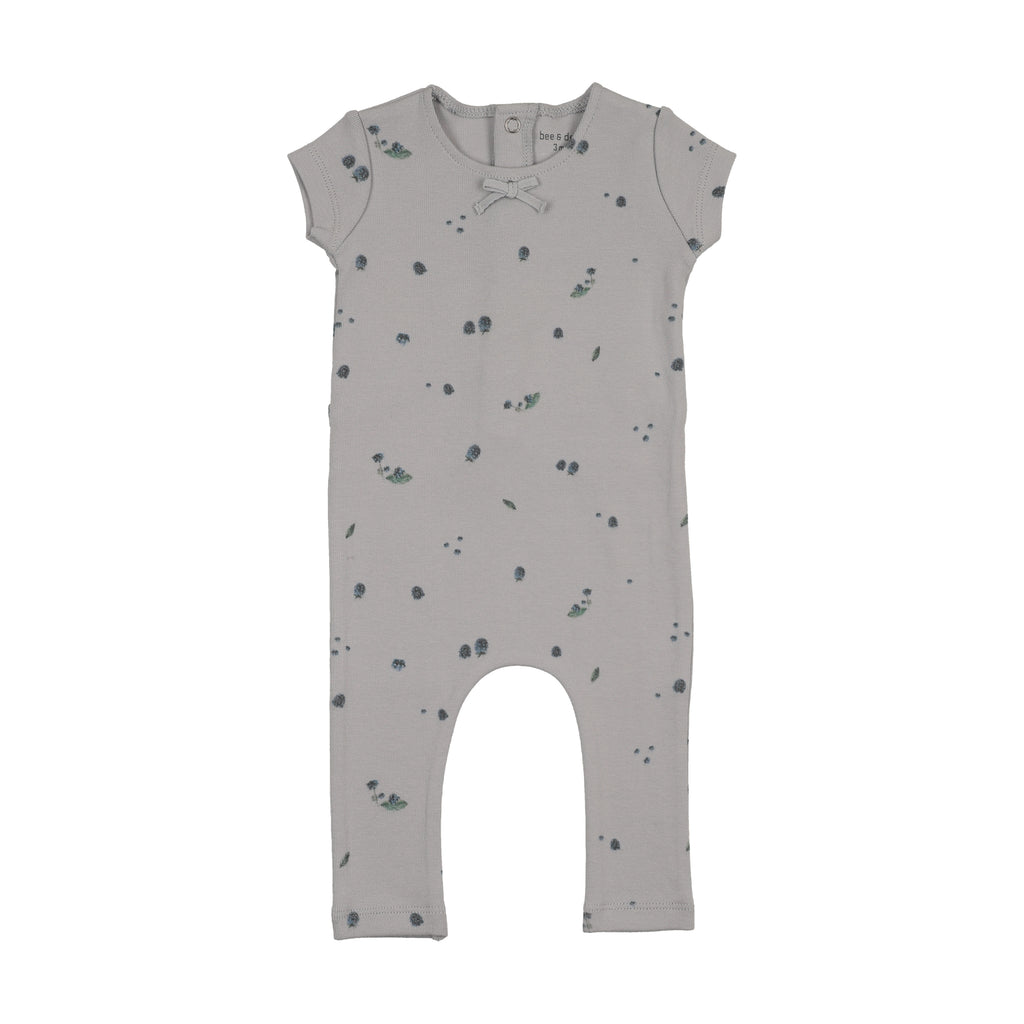 Baby Boy Romper | Sweet Berry Print | Pale Blue | Bee and Dee | SS26