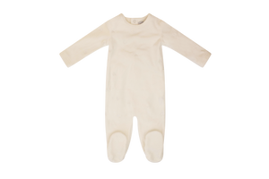 Baby Girl Footie | Embroidered Heart | White | Kipp | AW23