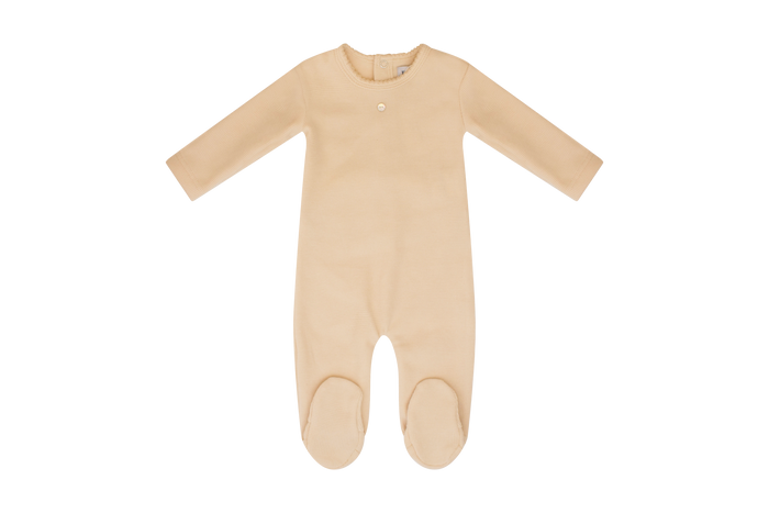 Baby Boy Footie + Hat | Waffle Scallop | Natural | Kipp | AW23