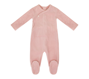 Baby Girl Footie | Rib Wrap | Pink | Kipp | AW23