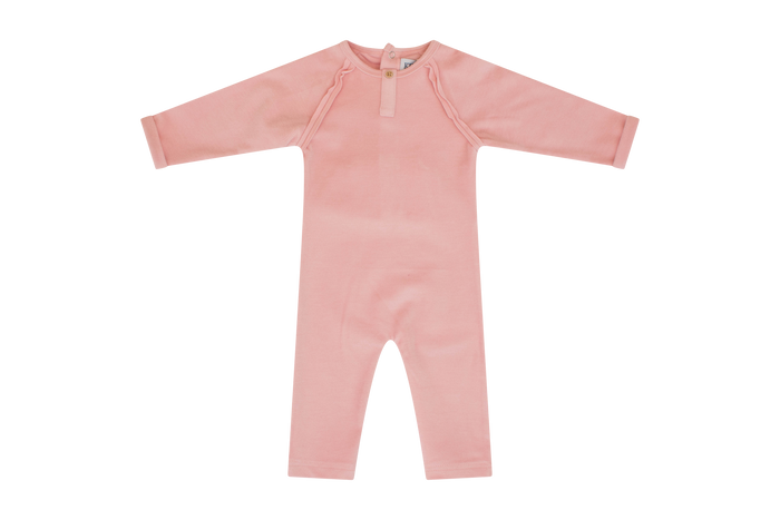 Baby Girl Outfit | Knit Romper | Pink | Kipp | AW23