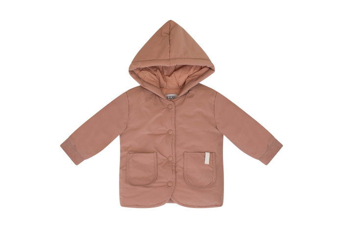 Baby Girl Jacket & Sweater | Jacket + Hat | Padded/Ribbed | Mauve | Kipp | AW23