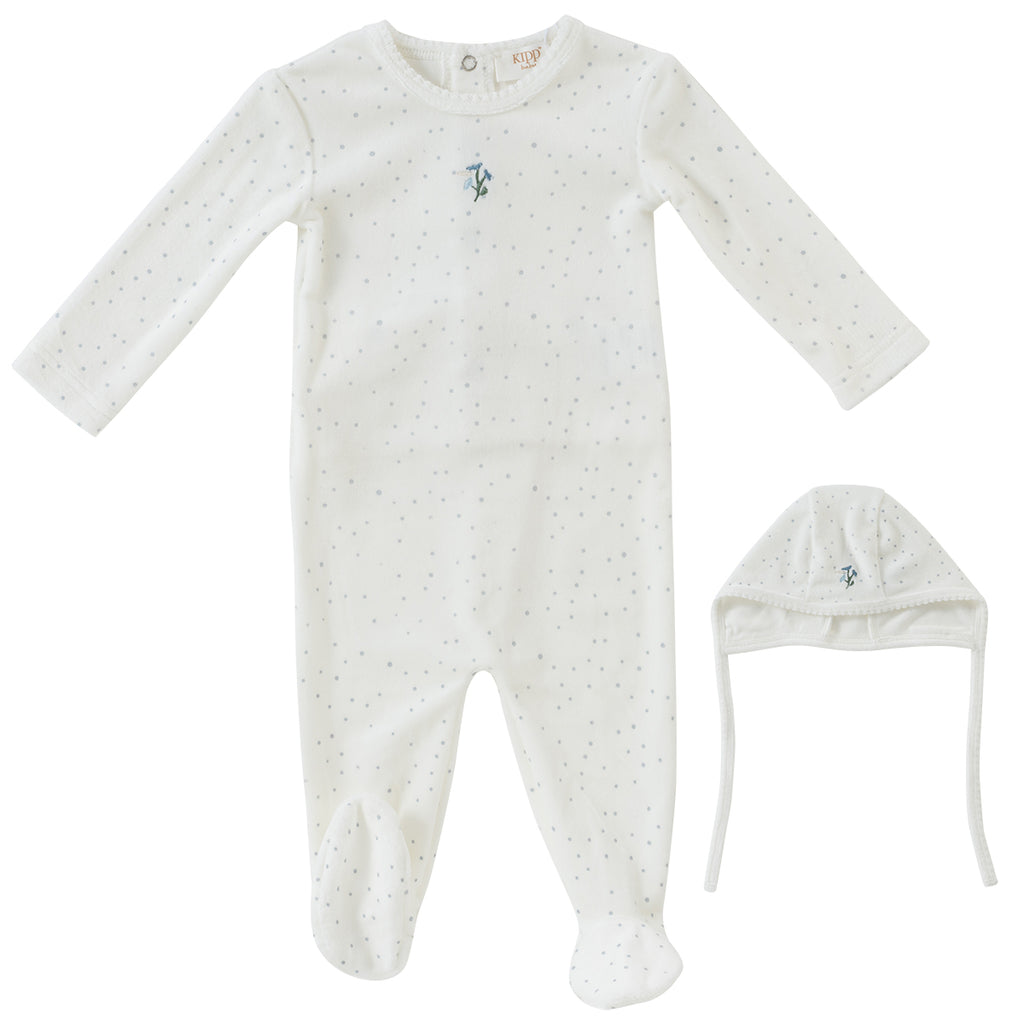Baby Boy Footie Set | Garden Party | Blue | Kipp Baby | Aw25