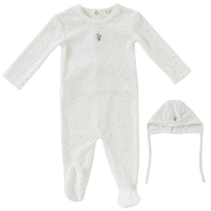 Baby Boy Footie Set | Garden Party | Blue | Kipp Baby | Aw25