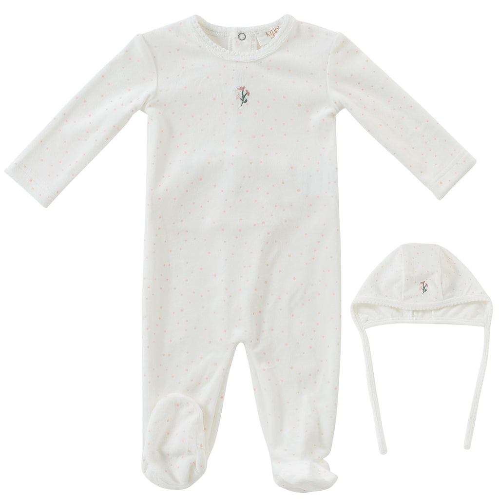 Baby Girl Footie Set | Garden Party | Pink | Kipp Baby | Aw25