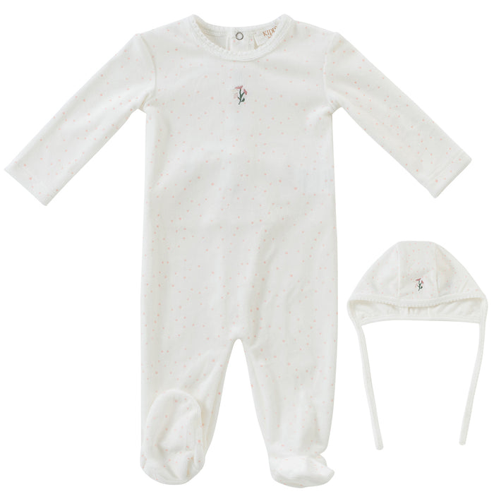 Baby Girl Footie Set | Garden Party | Pink | Kipp Baby | Aw25