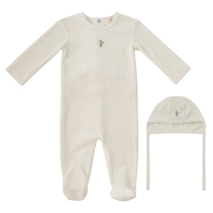 Baby Boy Footie Set | Garden Party | Stone | Kipp Baby | Aw25