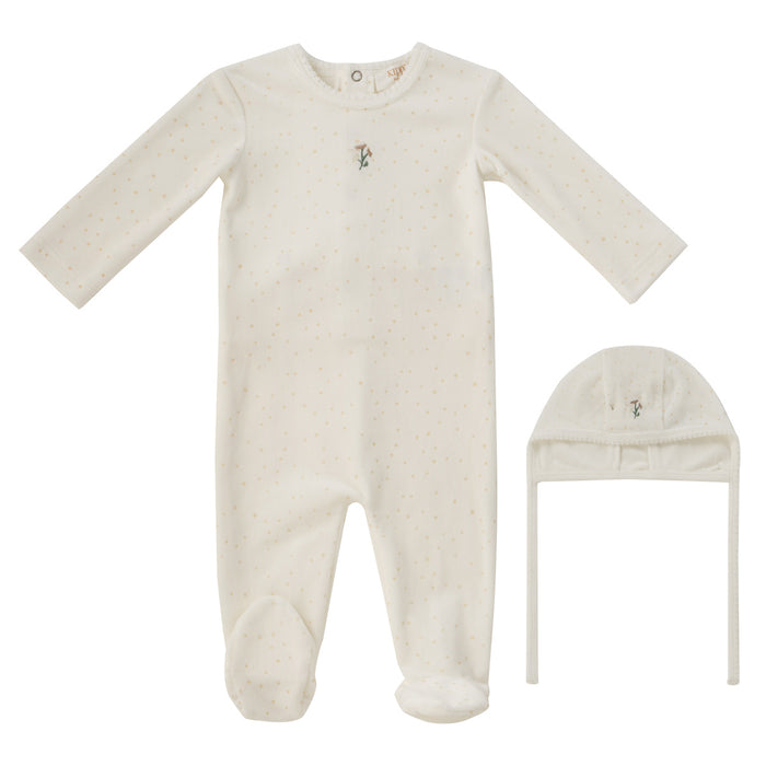 Baby Boy Footie Set | Garden Party | Stone | Kipp Baby | Aw25