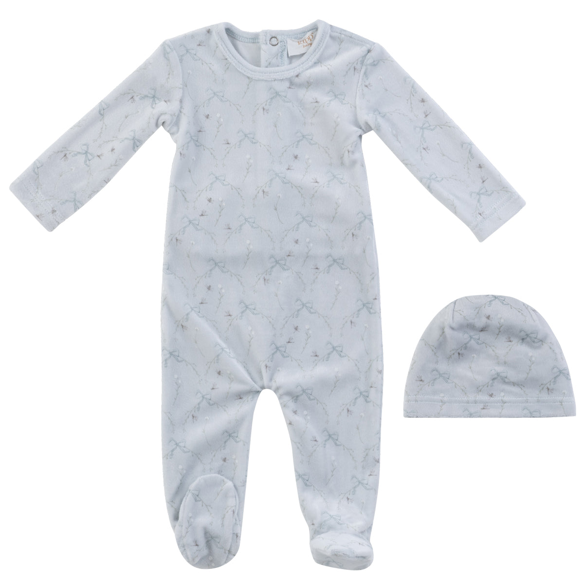 Baby Boy Footie Set Flying Ribbons Blue Kipp Baby Aw25