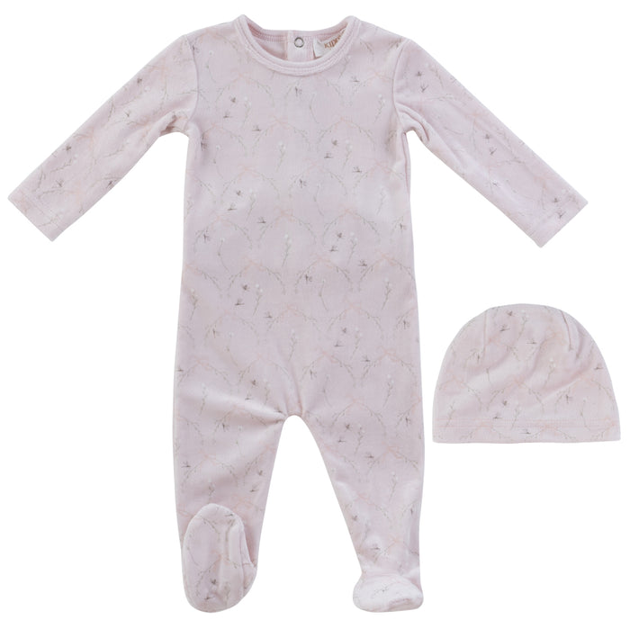 Baby Girl Footie Set | Flying Ribbons | Pink | Kipp Baby | Aw25