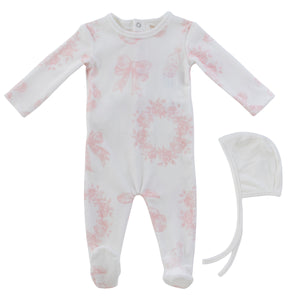Baby Girl Layette Set | Petit Toile | White Pink | Kipp Baby | Aw25