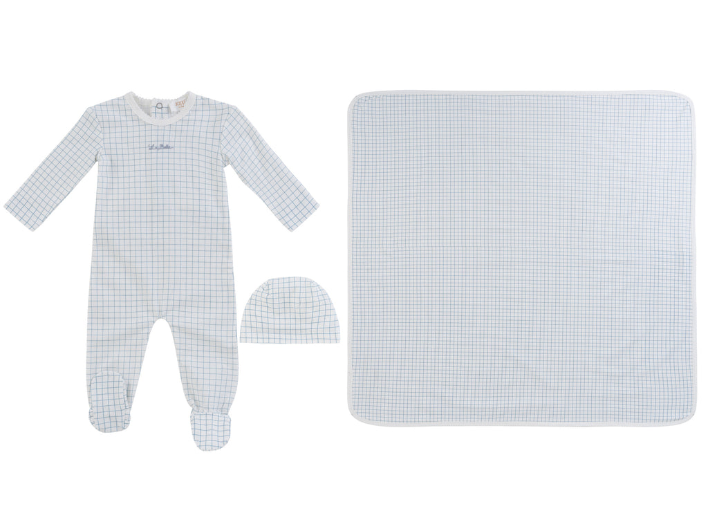 Baby Boy Layette Set | Teddy Au Pane | Blue | Kipp Baby | SS26