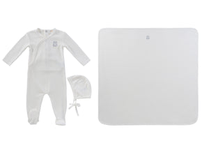 Baby Boy Layette Set | Teddy Wrap | Blue | Kipp Baby | SS26