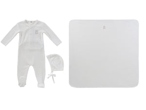 Baby Boy Layette Set | Teddy Wrap | Stone | Kipp Baby | SS26