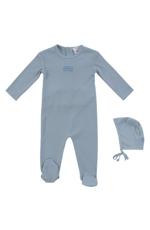 Baby Boy Footie & Hat | Enfant Rib  | Blue | Kipp Baby | SS26