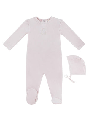 Baby Girl Footie & Hat | Petit Ours | Pink | Kipp Baby | AW26