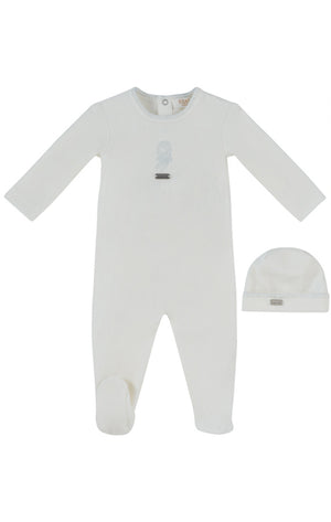 Baby Boy Footie & Hat | Atelier Bunny | Blue | Kipp Baby | AW26