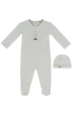 Baby Neutral Footie & Hat | Atelier Bunny | White | Kipp Baby | AW26