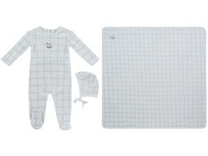 Baby Boy Layette Set | Whinny Plaid | Blue| Kipp Baby | AW26