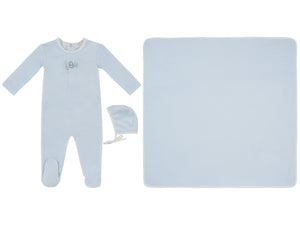 Baby Boy Layette Set | Bunny Stripe | Blue | Kipp Baby | AW26
