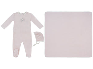 Baby Girl Layette Set | Bunny Stripe | Pink | Kipp Baby | AW26