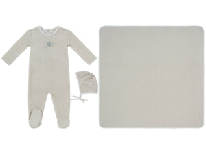 Baby Boy Layette Set | Bunny Stripe | Stone | Kipp Baby | AW26