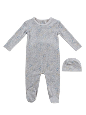 Baby Boy Footie & Hat | Petite Petal | Blue | Kipp Baby | AW26