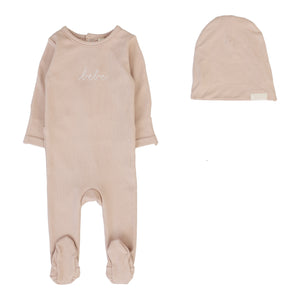 Baby Girl Footie + Hat |  Take Me Home Bebe | Dusty Pink | Lil Legs | SS26