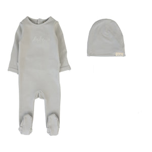 Baby Boy Footie + Hat | Take Me Home Bebe | Pale/Blue | Lil Legs | SS26