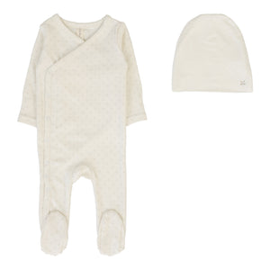 Baby Boy Footie + Hat | Take Me Home Clover | Cream/Oat | Lil Legs | SS26