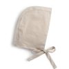 Baby Neutral Bonnet | Jacqueline & Jac | Taupe Linen