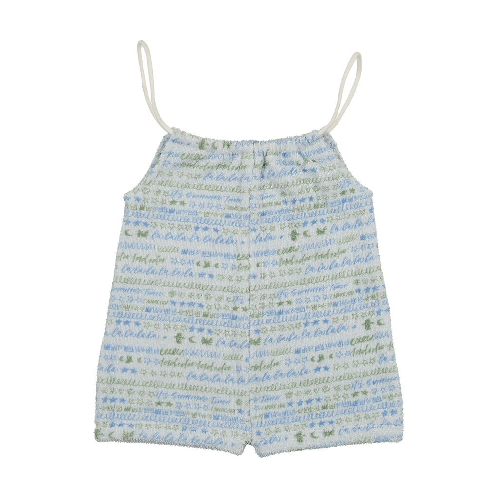 Baby Boy Romper | Terry Scribbles | Sky | Bee and Dee | SS26