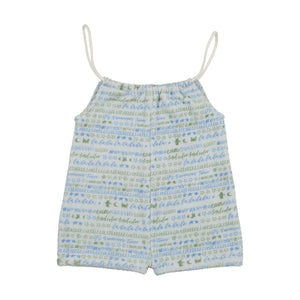 Baby Boy Romper | Terry Scribbles | Sky | Bee and Dee | SS26