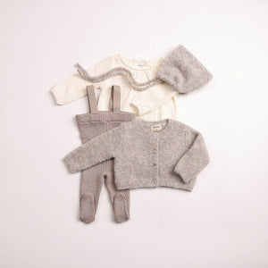 Baby Boy 4 Piece Outfit | Textured Wool Ensemble | Toasted Oat | Bee and Dee | AW26