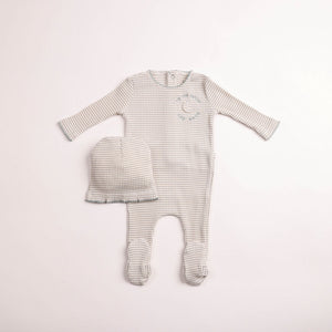 Baby Boy Footie + Hat | To the Moon | London Fog | Bee and Dee | AW26