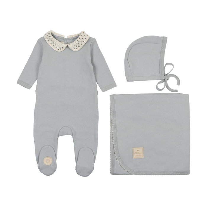 Baby Boy Layette Set | Touch of Crochet | Pearl Blue | Mon Tresor | SS25