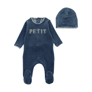 Baby Boy Footie + Hat | Velour Petit | Marina | Bee and Dee | AW25