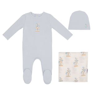 Baby Boy Layette Set | Water Print Carousel | Blue | Minilabel | SS26