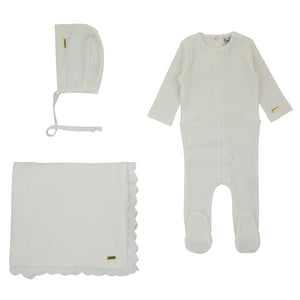 Baby Boy Layette Set | Lace Collection | Ivory | Cream Bebe